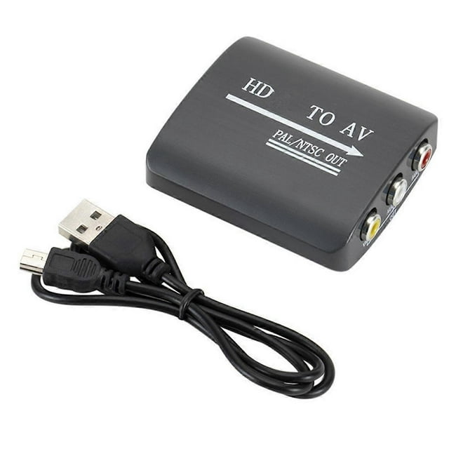-Compatible to AV Converter 1080P HD Mini -Compatible to AV Signal Converter Audio Video Converter