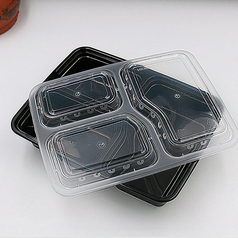10pcs/20pcs/30pcs Double Compartment Food Takeaway Storage Container For  Salad, Baking, Lunch Preparation