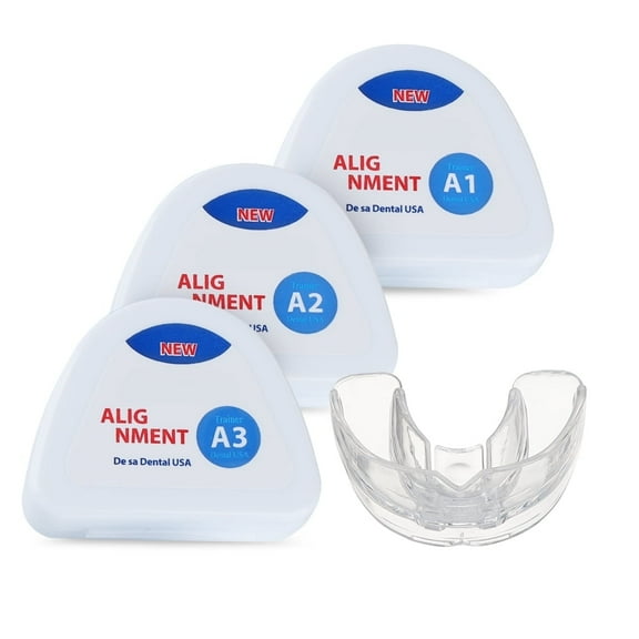 3 Pack Kids Mouth Guard for Grinding Teeth, Teeth Alignment Retainer, Sleep Night Guard for Kids Teeth Straightener