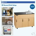 thumbnail image 4 of Ozark River Manufacturing, Advantage 1D, Portable Hand Wash Station, 110V, Maple Laminate Cabinet-Laminate Countertop, Hot Water Hand Washing Station with Countertop & Storage Space, 4 of 9
