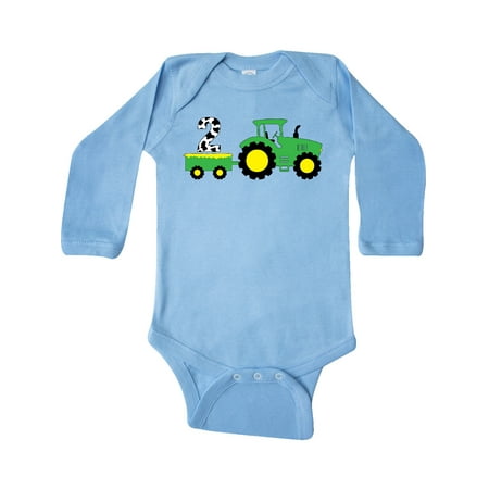 

Inktastic Second Birthday Tractor Gift Baby Boy or Baby Girl Long Sleeve Bodysuit