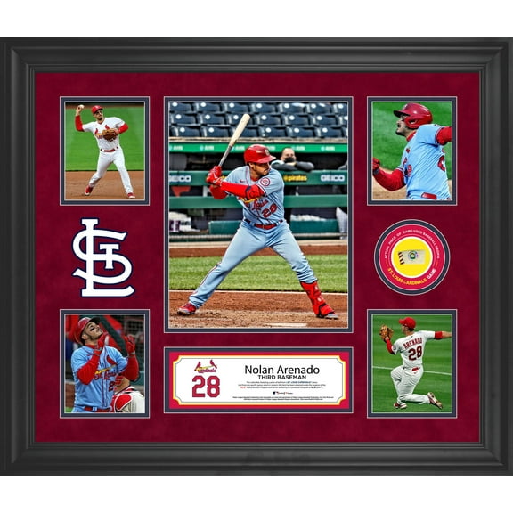 Nolan Arenado St. Louis Cardinals Framed 5-Photo Collage with a Piece of Game-Used Ball - Fanatics Authentic Certified