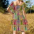 thumbnail image 3 of Summer Pop Art Design Retro Graphic Flip Flop Sandal Shoe Sleeveless Dress Woman clothing beach dresses, 3 of 6