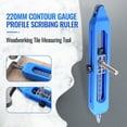thumbnail image 2 of Profile Scribing Ruler Woodworking Carpenter Manual Contouring Measuring Scribe Gauge Irregular Tile Ply Edge Meter Tool with Pencil, 2 of 7