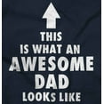thumbnail image 2 of Fathers Day Looks Like Awesome Dad Men's Big & Tall Crewneck Sweatshirt Brisco Brands 3X, 2 of 5