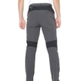 thumbnail image 6 of Men Casual Patchwork Outdoor Pants， Trousers Joggers， Button & Zipper Fly with Belt， Straight Leg Loose Fit， Lightweight Breathable， Hiking Work Daily， Summer | AESTIVO,Gray XL, 6 of 6