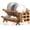 2-tier (Acacia Wood), variant on Collapsible 2-Tier Bamboo Dish Drainer with Flatware Grid and Utensil Holder, Large Folding Countertop Drying Rack