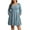 Blue, variant on Cuteduck Women's Plus Size Fall Sweater Dress Long Sleeve Babydoll Dresses with Pocket, 1X-5X