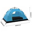 thumbnail image 3 of Zatoumnr Beach Tent Sun Shade Shelter, 2-3 Person Capacity, Fiberglass Rods, Carry Bag, Stakes, and Guy Lines Included, 2X1.5X1.1m, 3 of 5