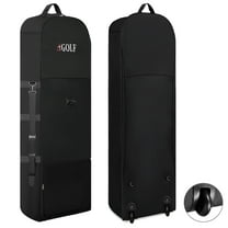 FANOTEK Rolling Golf Bag for Airlines, Golf Travel Bag with Wheels, 600D Waterproof Golf Club Bag Travel Case Foldable Black