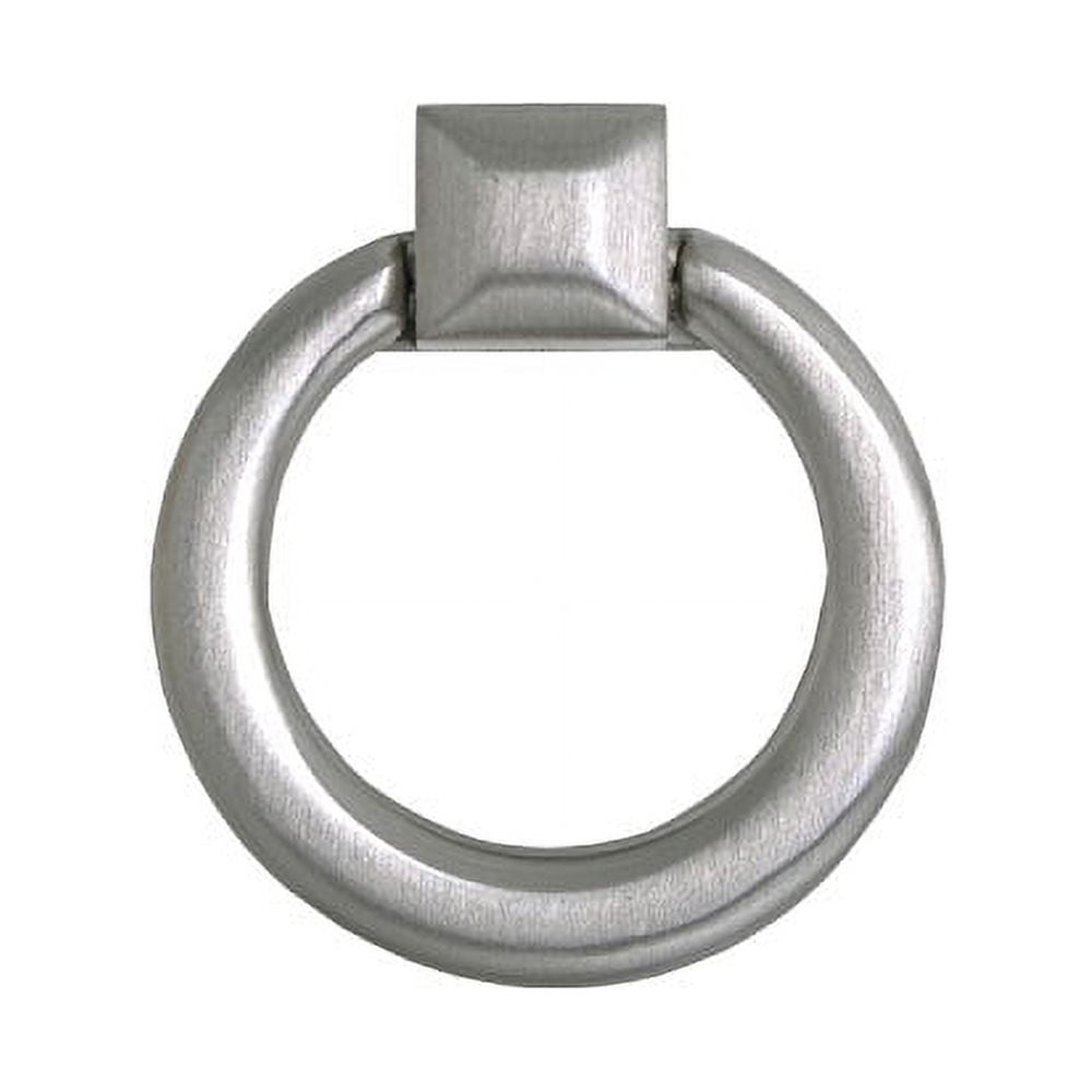 Utopia Alley 5pcs Anello Cabinet Ring Pull Knob - Decorative Cabinet Drop Pull Knobs for Cabinets and Drawers - Vintage Cabinet Hardware with Hand Finished Brushed Nickel - Pull Knobs 1.6"