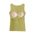 thumbnail image 3 of ZZwxWA Tank Top for Womens Sleeveless Cami Tops with Built in Bras Shelf Bra Padded Shirt 2025 Casual Tanks Loose Fit Camis, 3 of 5