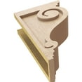 thumbnail image 6 of 5"W x 10"D x 15"H Classic Scroll Rough Cedar Woodgrain TimberThane Corbel, Primed Tan, 6 of 6