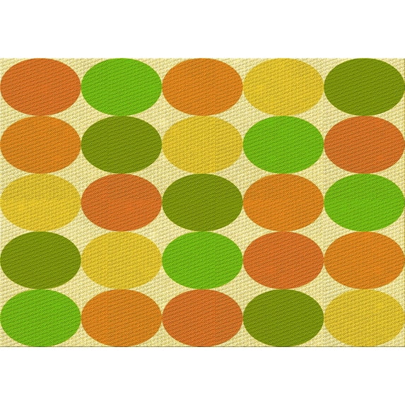 Ahgly Company Indoor Rectangle Patterned Chameleon Green Area Rugs, 4' x 6'