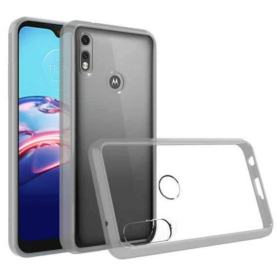 GSA Clear Transparent Hybrid Case Cover for Motorola Moto E 2020 Clear