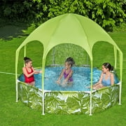 H2OGO!Splash-In-Shade Play Pool - 8 x 20 - 446 , UV Safe Shade Cover With Water Mister, Kids Pool