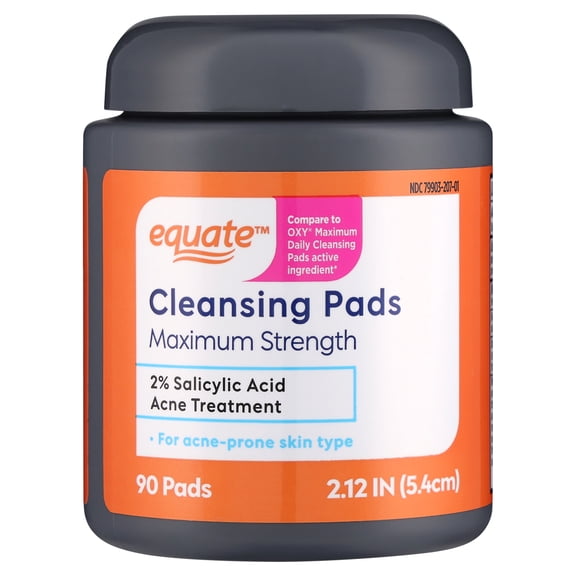 Equate Maximum Strength Cleansing Pads, 90 Count