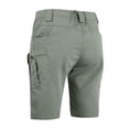 thumbnail image 4 of Domuza Cargo Shorts for Men Elastic Waist Waterproof Shorts Cargo Stretch Ripstop Running Athletic Hiking Pants with Multi Pockets Green 3XL, 4 of 4