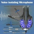 thumbnail image 2 of SPBPQY G9000 Stereo Gaming Headsets for PC P4 P5 Controller, Noise Cancelling Over Ear Headphones with Mic, LED Light, Bass Surround, Soft Memory Earmuffs (Blue), 2 of 7
