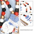 thumbnail image 6 of FRCOLOR Patriotic Wooden Beading Garland Tiered Tray Decor Rustic 4th of July Wooden Beads Garland, 6 of 8
