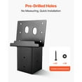 thumbnail image 5 of KFFKFF Steel Deer Blind Brackets, Outdoor 3.6x3.6 Platform Supports, Compatible with 3.5x3.5 In / 88.9x88.9 mm Lumber, 2204lbs/1000kg Load Capacity, Durable Elevator Brackets for Hunting Blinds, 5 of 8