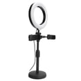 thumbnail image 1 of Desktop Selfie Ring Light With Stand, Dimmable 3 In 1 Adjustable Selfie Ring Light With Cell Phone Holder, 360° Rotating For Live Stream Makeup, 1 of 8