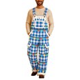 thumbnail image 4 of IWRICH Christmas Overalls for Men Xmas Santa Plush Jumpsuit with Pockets Adjustable Straps Straight Leg Festive Workwear Blue XXL, 4 of 6