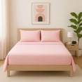 thumbnail image 2 of Juego de Sábanas Tacto Algodón Matrimonial 4 Piezas Ultra Suaves y Frescas Color Rosa Pastel Kyuden Home, 2 of 5