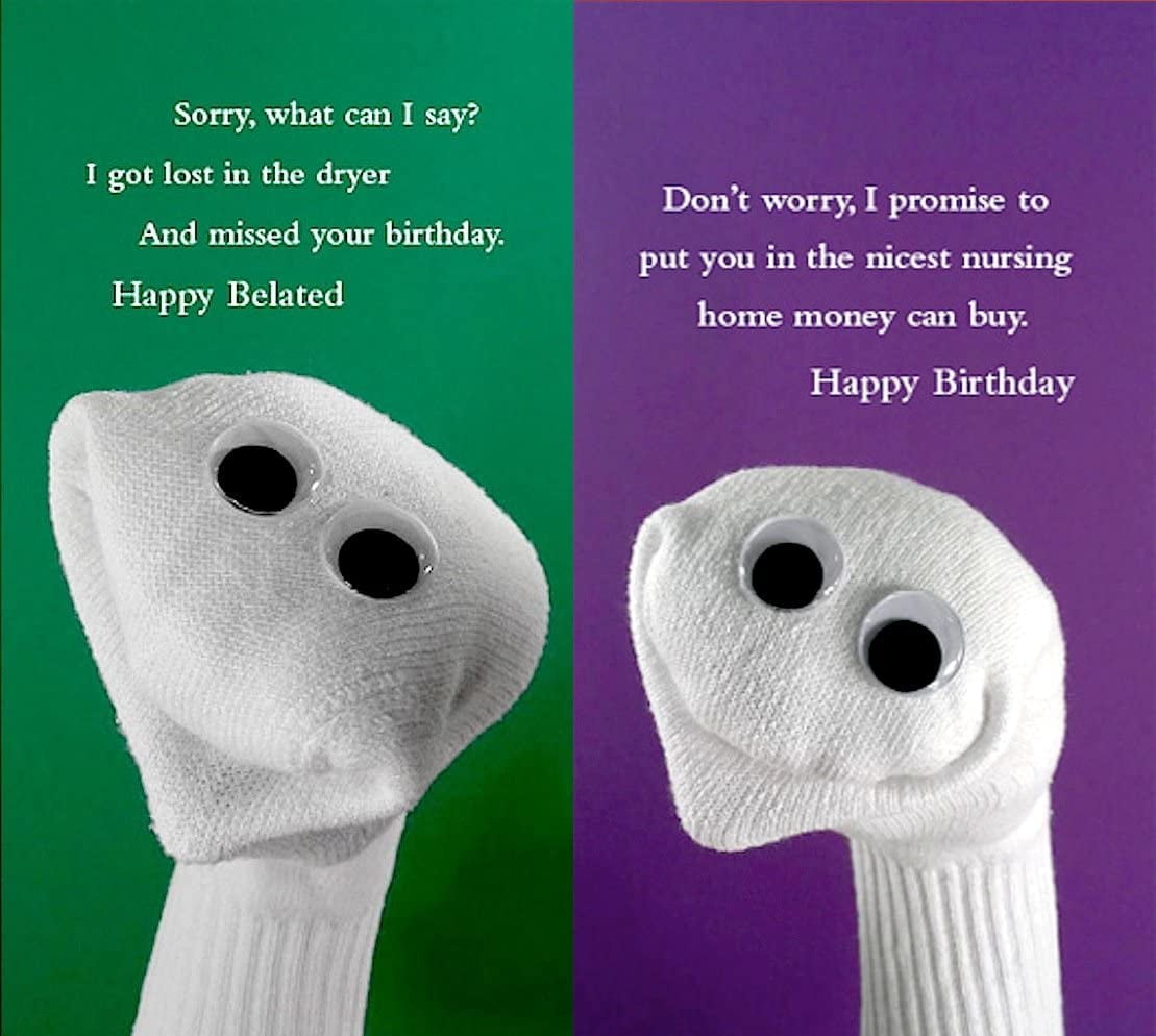Quiplip Sock Em's Birthday 6 Greeting Cards Walmart Canada