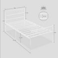 thumbnail image 2 of ChaoLink Twin Bed Frame with Heart-Shaped Headboard & Footboard, Metal Slat Support, 12.2 in Under-Bed Storage, No Box Spring Needed, Noise-Free, White, 2 of 7