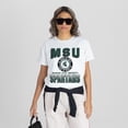 thumbnail image 4 of Women's Gameday Couture White Michigan State Spartans All-Time Classic Oversized Flowy T-Shirt, 4 of 5