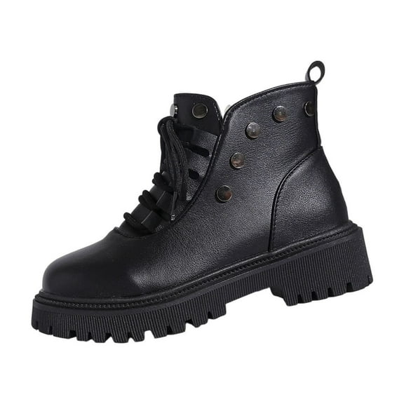 Wensltd Winter Snow Boots for Women Wide Width Comfortable Lace Up Warm Plush Fuzzy Ankle Boots