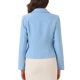 thumbnail image 3 of Blazers de tweed INSPIRE CHIC para mujeres con cuello de solapa, abertura frontal y mangas largas XL Azul, 3 of 5