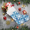 thumbnail image 6 of Blue Snowflakes Cubes Large Size Christmas Stockings Xmas Stocking Holiday Party Decorations, 6 of 8