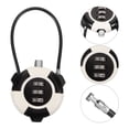 thumbnail image 3 of MOVTOTOP Cabinet Lock with 3 Digit Combination Padlock for Drawer Security Wire Lock Cable 2pcs, 3 of 8