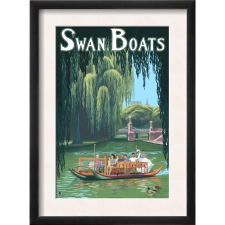 boston swan boats art boston massachusetts swan boats scene framed art print boston swan boats art boston massachusetts swan boats scene framed art print