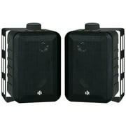 BIC America RTRV44-2 3-Way Speakers Pair Indoor/Outdoor Black RtR Series Consumer Electronics