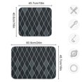 thumbnail image 3 of Carbon Black Block Dish Drying Mat 16x18 Absorbent Microfiber Draining Rack Pad for Kitchen Counter Sink, 3 of 8