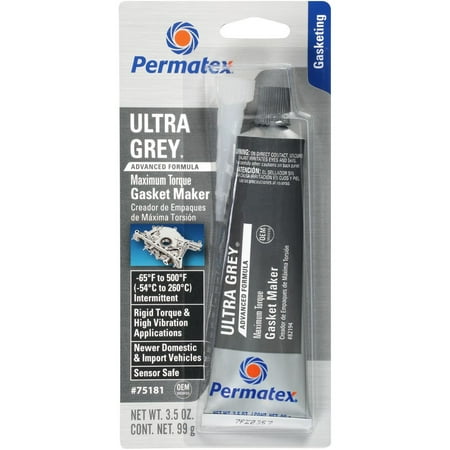 Permatex Ultra Grey Rigid High-Torque RTV Silicone Gasket Maker - (Best High Temp Silicone)