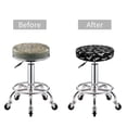 thumbnail image 5 of Round Bar Stool Seat Covers, Bat halloween doodle black cool Elastic Round Chair Cover Stool Seat Slipcover Bar Stool Cushions Round Pad for 12-14 inch, 5 of 7