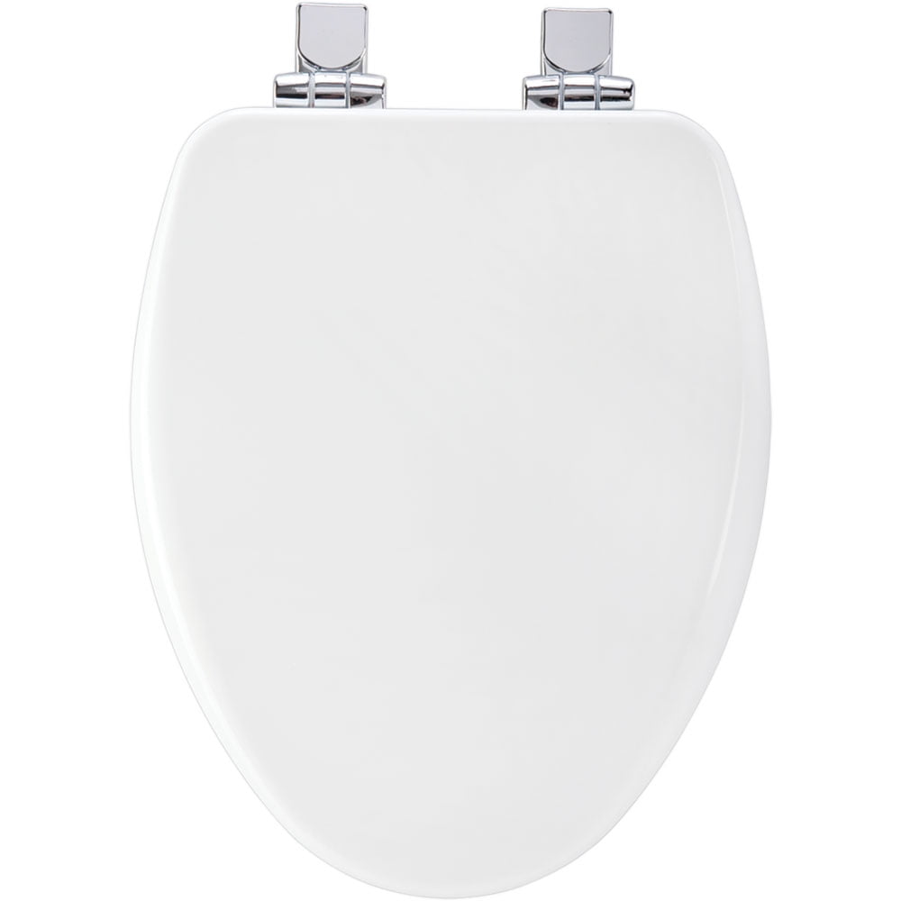 BEMIS 19170CHSL 000 Alesio II Toilet Seat with Chrome Hinges will Slow