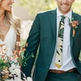 thumbnail image 5 of Aloha Tropical Tie - Hawaiian Floral & Palm Print Satin Necktie, Wrinkle-Free, 58.3" Length, Great for Beach Vacations & Weddings, 5 of 6