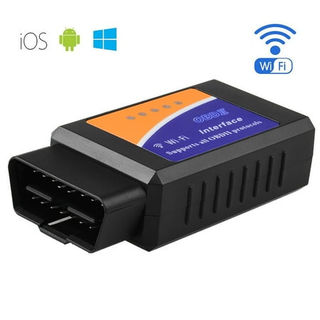 Check Engine Vacuum ALLCACA Multi-functional Car Wifi OBDII Scanner Portable Wireless Car Coder Reader Lightweight Check Engine Diagnostic Tool with Car Drive, Suitable for iOS & Android, Black ()