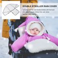 thumbnail image 2 of OULII 1Pack Transparent PVC Double Stroller Rain Cover for Twins Stroller with Waterproof Protection, 2 of 8