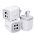 thumbnail image 1 of Cargador de pared USB GiGreen, paquete de 3, doble puerto, 5 V 2,1 A, 1 of 8