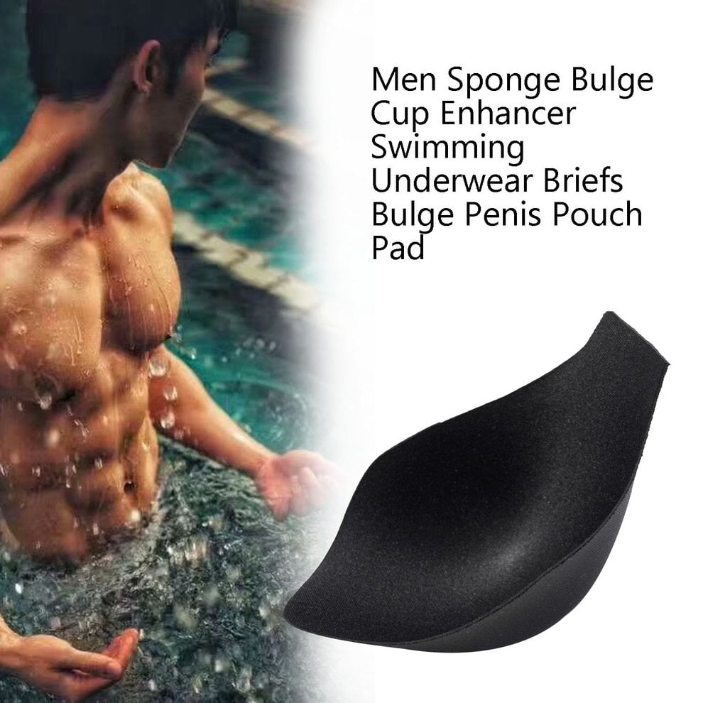 Men Sponge Bulge Cup Enhancer Swimming Underwear Briefs Bulge Penis Pouch Pad K 