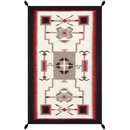 Pasargad Home Tuscany Collection Reversible Wool Ivory Area Rug- 4' 1'' X 6' 0''