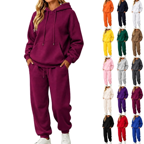Trgacdwlo Fleece Sweatsuit Women 2 Piece Outfits Tracksuit Fuzzy Lounge Hoodie Sweatsuit Sets Fall Winter Plush Comfy Tracksuit for Women Beige XXL