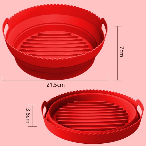 Freidoras de aire plegables Bandeja para hornear Reemplazo Grill Pan Mat Utensilios de cocina (Rojo) Likrtyny Libre de BPA