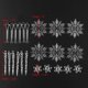 thumbnail image 4 of 24 Uds. De colgante decorativo de copo de nieve grande de Navidad, decoración para fiesta de Navidad, abalorio DIY, 4 of 5